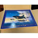 A Large porcelain Bradex limted edition [179/2500] collectable wall plaque depicting RAF Fighter