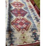 Antique hand woven Aztek style rug. 123x185cm