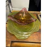 A Large Murano glass plate together with a Murano art glass bowl.