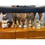 A Quantity of various porcelain figures and animals. Includes Owls, Sheep and dog figurines.