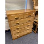 Antique Lime Wash two over four chest of drawers