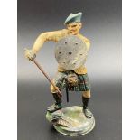 A Heavy Antique Bronze cold painted Scottish Figurine. Named Innes. [14.5cm in height]