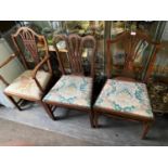 A Lot of three various 18th century Chippendale chairs.