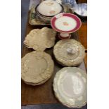 A Collection of 19th and early 20th century dinner plates/ cabinet plates, tureens and tazza.