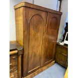 A Victorian Double Wardrobe with fitted drawer interior. [In need of some TLC]