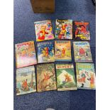 A Quantity of vintage Rupert books and single dandy annuals