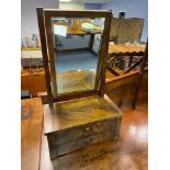 A Georgian two drawer dressing table mirror.