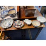 A Lot of various 19th/ 20th century Chinese/ Japanese bowls and porcelain [As Found]