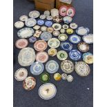 A Large collection of antique and vintage cabinet/ wall and tea plates.