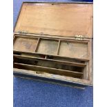 Antique pine multi drawer tool chest trunk.