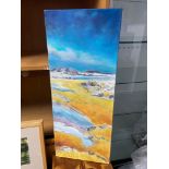 An original artwork on canvas produced by Yvonne Hutchinson, titled 'Incoming Tide' [76X30CM]