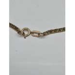 A 9ct gold curb style necklace. [60cm in length] [7.44grams]