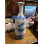 An Antique Chinese blue and white bottle neck vase. [37CM in height]