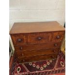 A 19th century Scottish OG Chest of drawers. Three over three drawers [H:102cm L:107cm W:56cm]