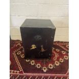An Antique shop safe produced by S. Withers & Co. West Bromwich. Designed with a brass hand