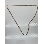 A 9ct gold rope chain necklace. [48cm in length] [3.82grams]