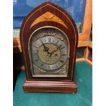 Antique Mahognay inlayed Marton & Gain Fusie Clock. Two keys and pendulum. [41CM IN HEIGHT]