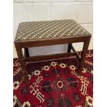 Antique dressing table stool. [As found] [Standing 48cm Tall, 54 cm long and 48cm wide]