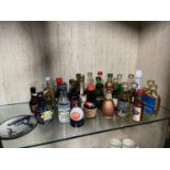 A Selection of alcohol miniatures to include single malt Speyside scotch whisky, Clark Blended