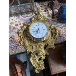 An Antique French Cartel clock. Farcot Brevete trademark movement. Emile Cilac VLL. [62cm in length]