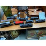 A Collection of heavy train locos, tenders and carraiges. Produced by Lionel Corporation. Marklin