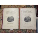 Two antique Charles Dickens Books containing character sketches [Reproduced in Photogravure] A