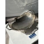 A large Sheffield silver pierced double handled centre piece bowl [Roberts & Belk] [dated, 1909] [10