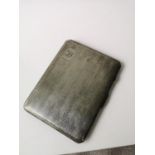 A Sterling silver Art Deco design cigarette case. [160grams] [11.5x9cm]