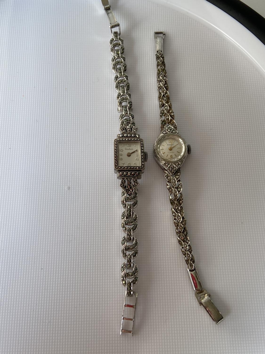 A vintage ladies 925 silver wrist watch produced by Regency [17 jewel] [working] fitted with