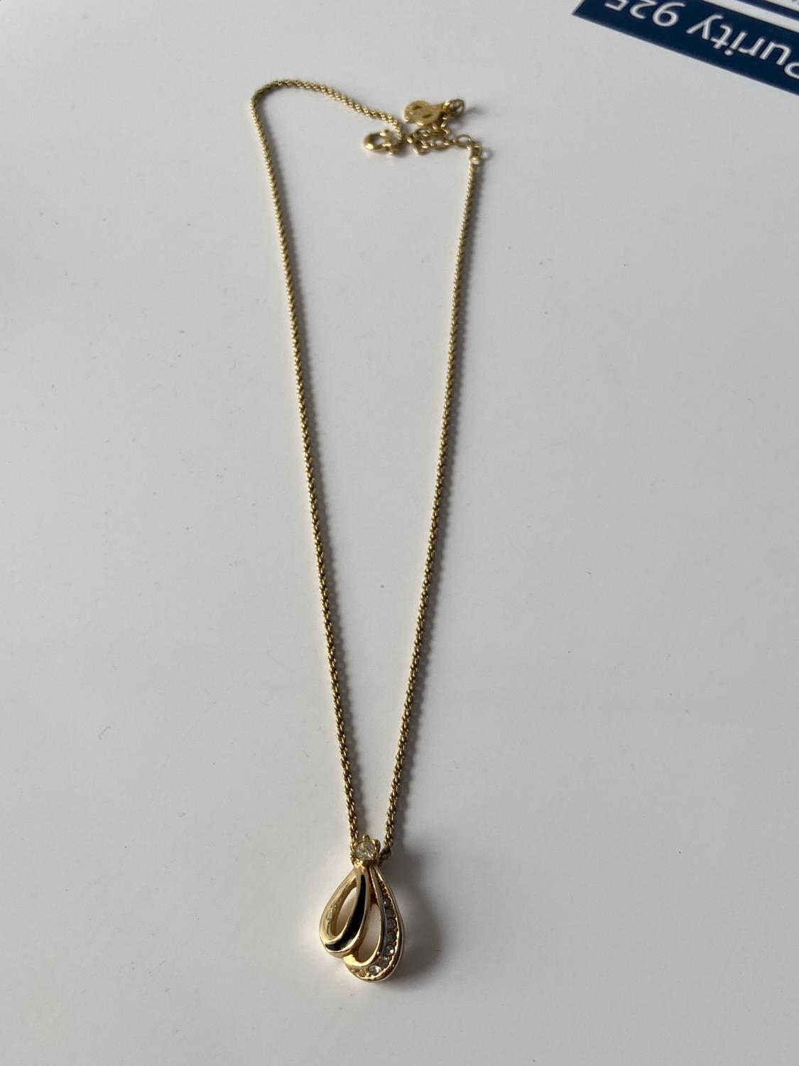 A vintage Christian Dior Germany gold plated necklace & pendant, together with various costume