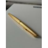 A Vintage waterman gold plated fountain pen designed with an 18ct gold nib.