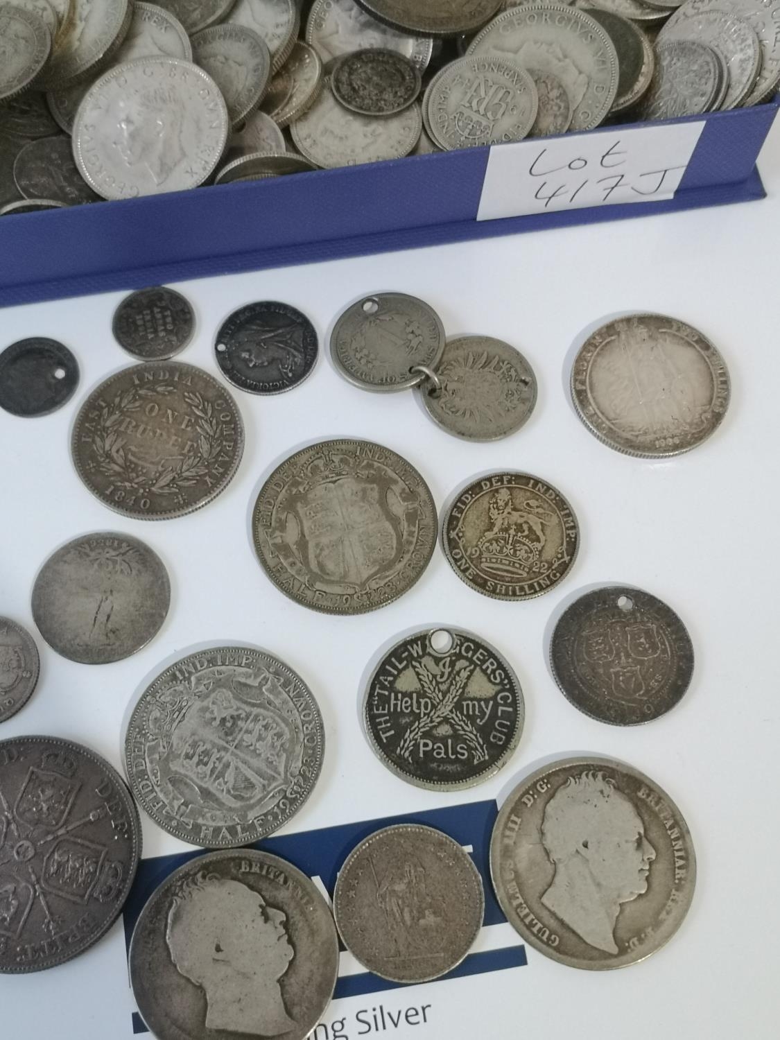 A COLLECTION OF SILVER COINS TO INCLUDE 1891 CROWN, 1889 CROWN, VARIOUS HALF CROWNS, VARIOUS TWO - Image 3 of 5