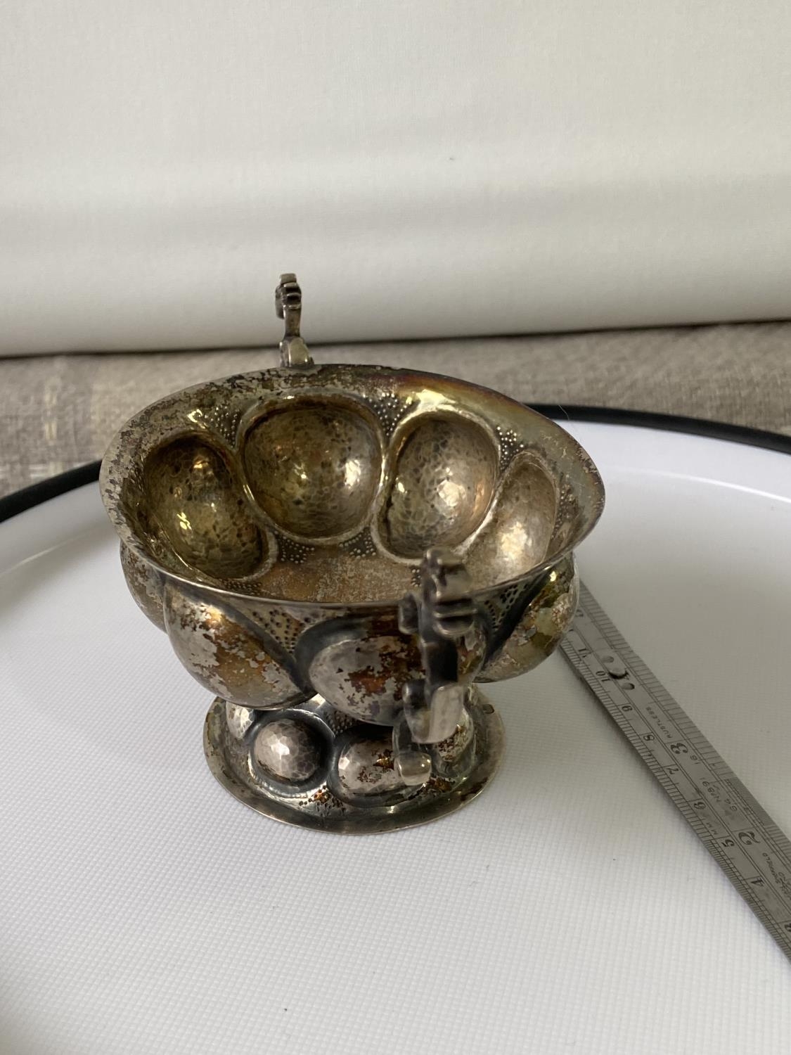 A French silver marked two handled ornate trophy [7 x 14.5 x 8cm] [86.45] - Image 4 of 12