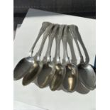 A set of Georgian & Victorian Edinburgh silver serving spoons in the Kings pattern [James McKay] [