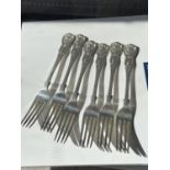 A set of 6 Edinburgh silver King's pattern dinner forks [James Crichton & Co] [dated, 1900] [476g]