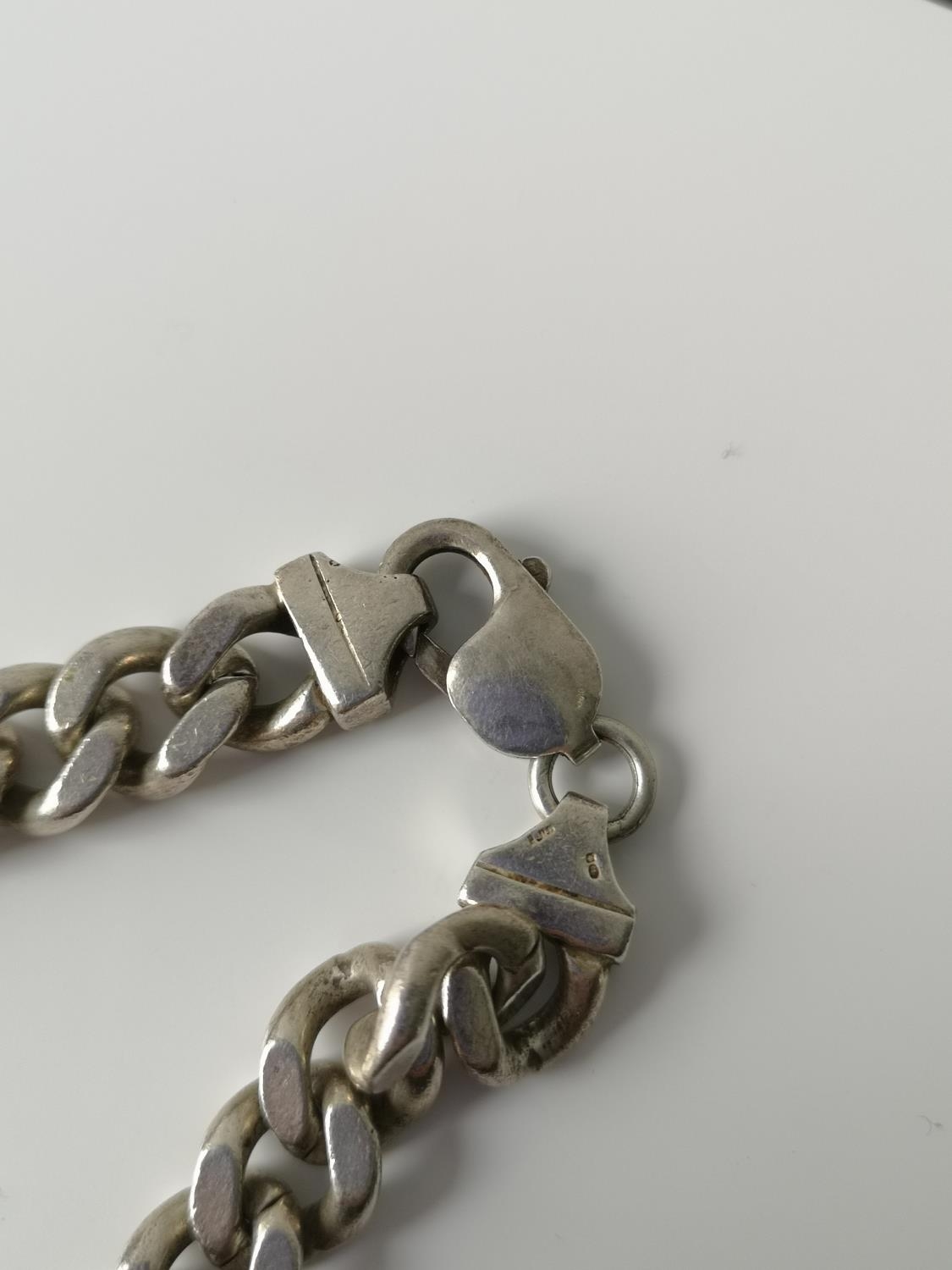 A Heavy Sheffield 925 silver curb necklace [50cm in length] [129.63grams] - Image 2 of 3