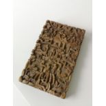 A 19th century Chinese intricate hand carved card case. [9.8x6cm]