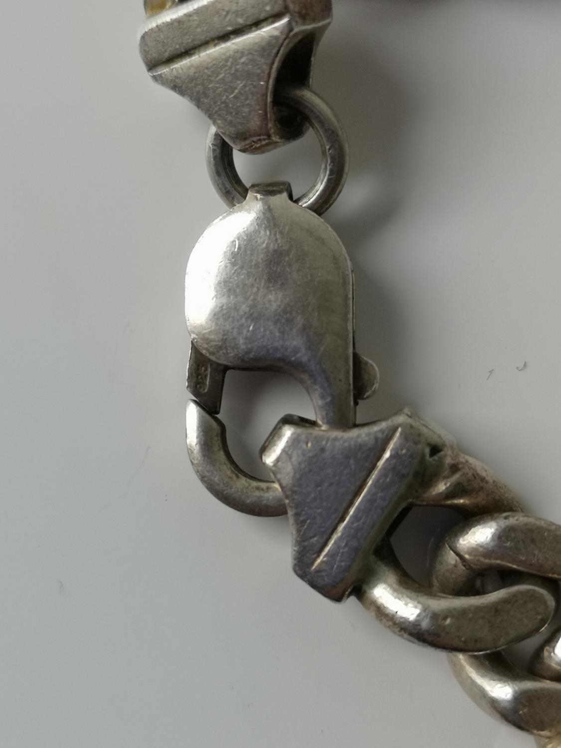 A Heavy Sheffield 925 silver curb necklace [50cm in length] [129.63grams] - Image 3 of 3