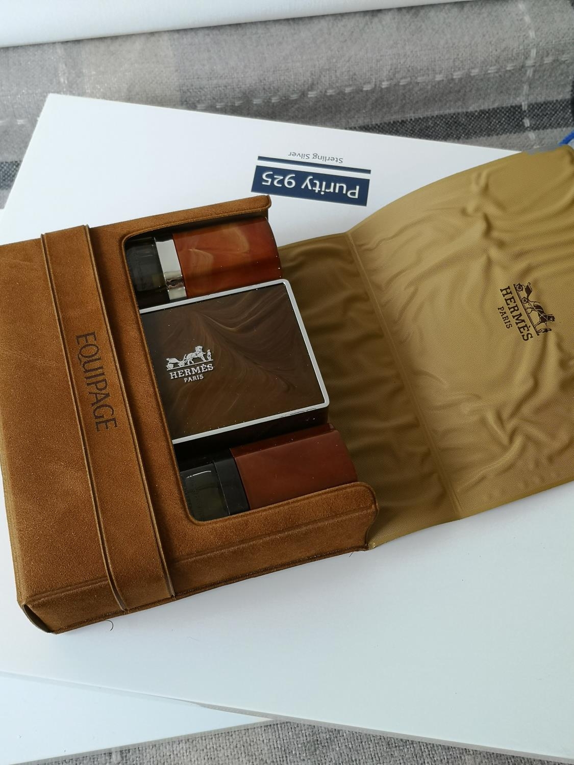 A Vintage Hermes Paris Equipage mens spray set- eau de toilette, apres rasage aerospray & sealed - Image 3 of 3