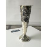 A London silver bud vase. [81.89grams] [15.5cm in height]