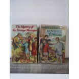 TWO FIRST EDITION ENID BLYTON BOOKS. TITLED THE MYSTERY OF THE STRANGE MESSAGES DATED 1957 & THE
