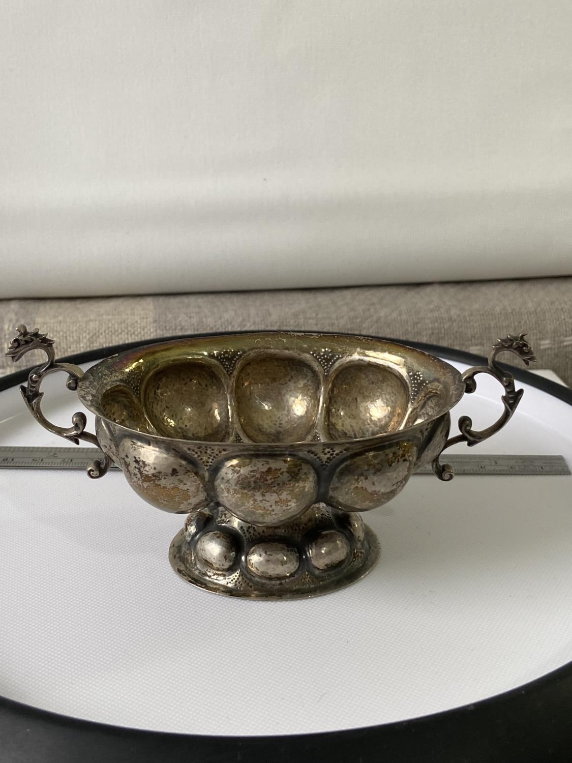 A French silver marked two handled ornate trophy [7 x 14.5 x 8cm] [86.45] - Image 5 of 12