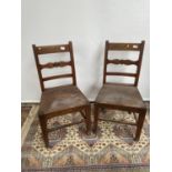 A pair of 18th century farmhouse chairs [89x46x39.5cm]