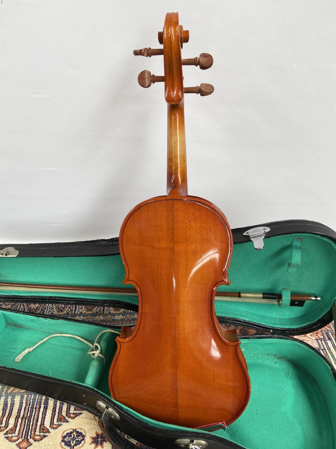 A half size violin, with two bows and travel case - Image 4 of 4