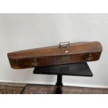 A 19th century coffin design violin case. [78cm in length]
