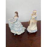 Two Danbury Mint figurines from the little women collection. 'Amy & Meg'