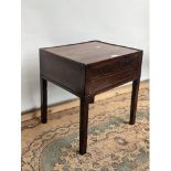 A square design Georgian side table, detailed with fine inlays