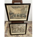 A lot of two early 19th century colour engravings titled 'A Scottish Penny Wedding' & 'A Scottish