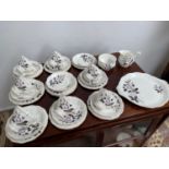 A Vintage Royal Albert part tea set titled 'Queens Messenger'