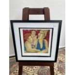 A limited edition print titled 'Two's Company' by Joan Somerville, signed in pencil by the